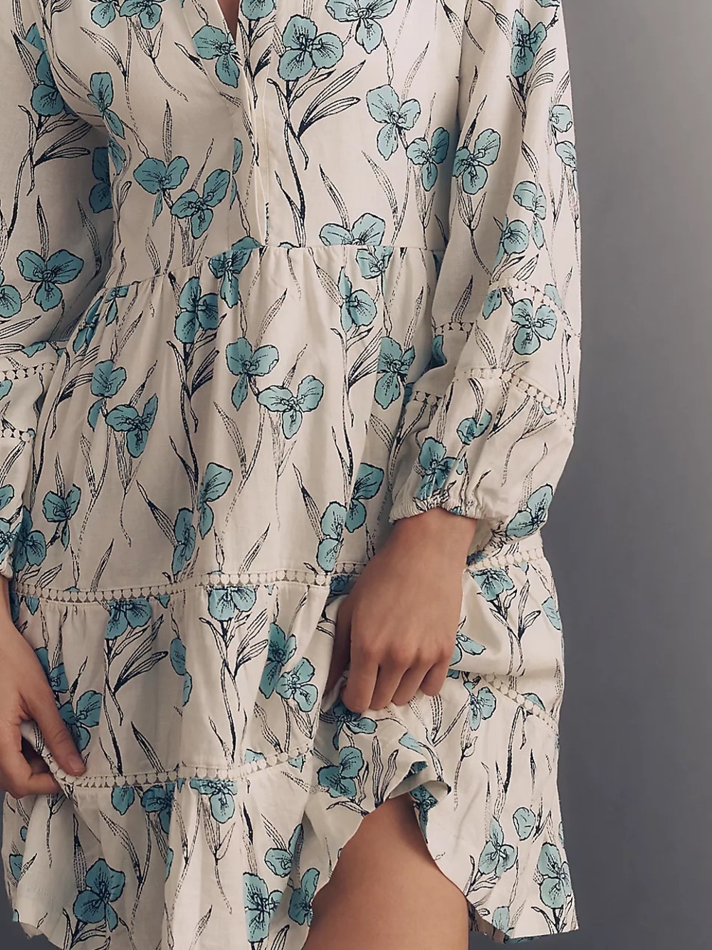 NWT Size 3X - Maeve Bettina Linen Blend Tiered Mini Shirtdress (US$ 158)